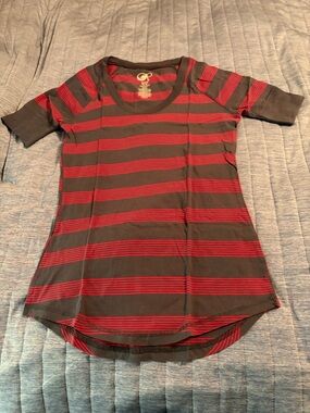OshKosh B'gosh Red & Black Striped Girls' Tee